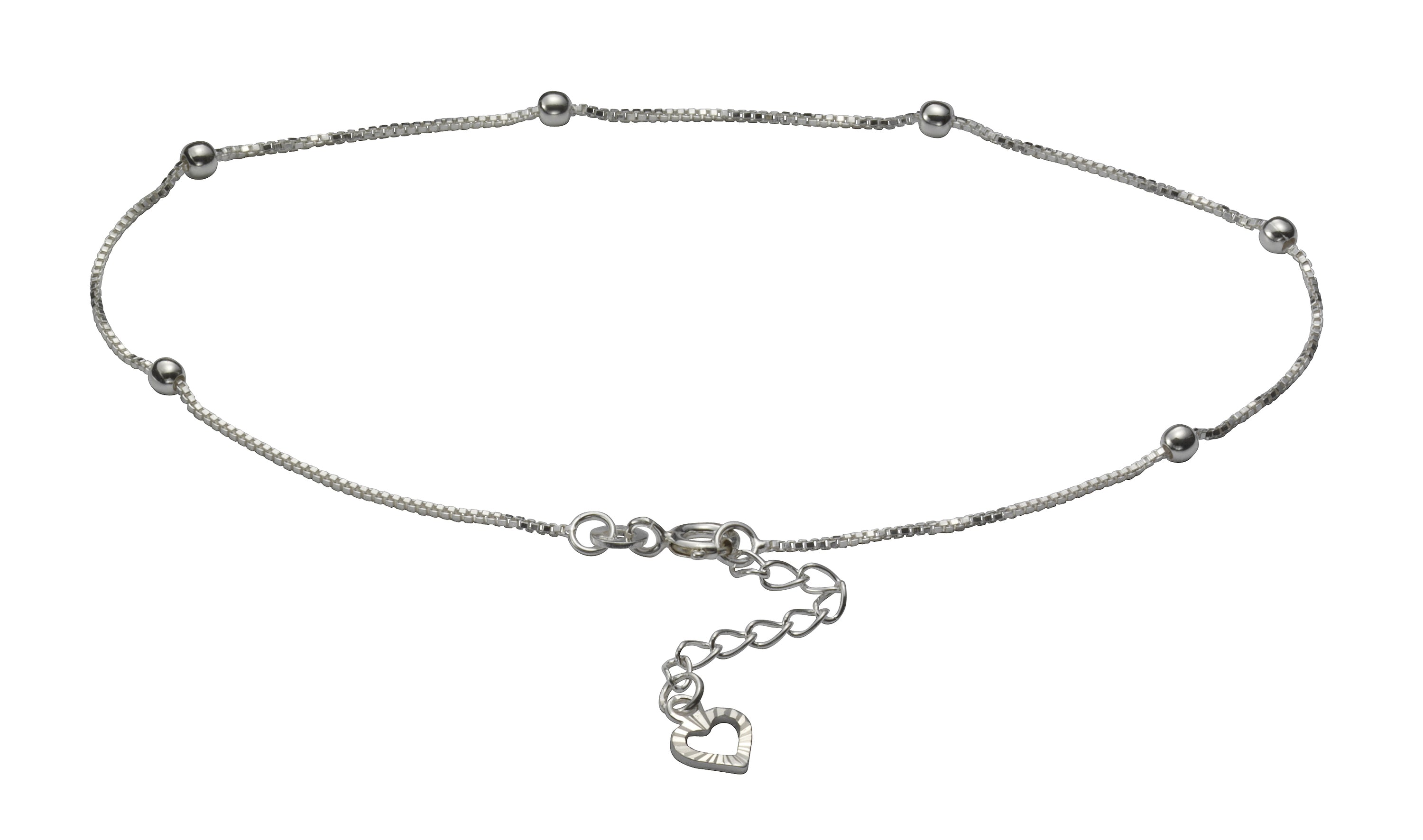 Fusskette 925 Sterling Silber Kugeln