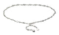Fusskette 925 Silber Herz + Stern
