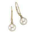 Ohrhänger 375 Gold Perlen weiß 7-7,5mm