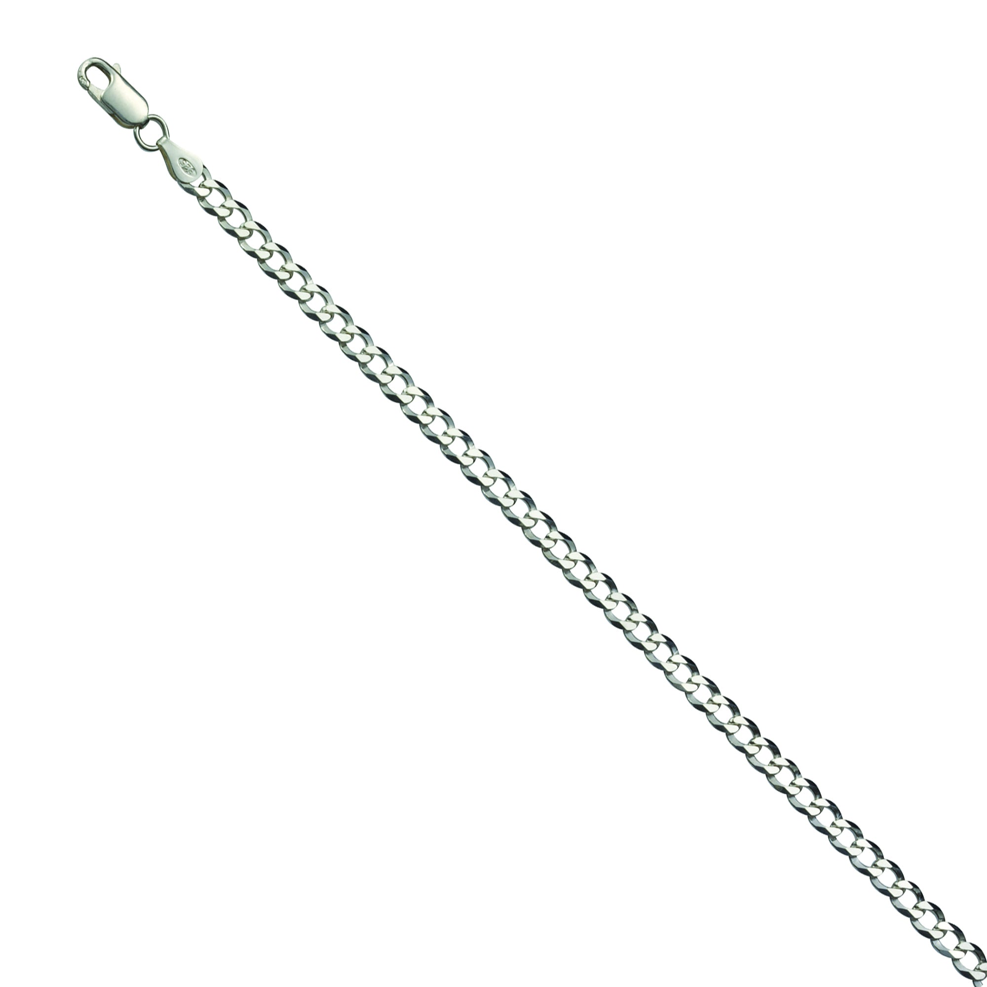 Armband 925/- Sterling Silber rhod. Panzerkette