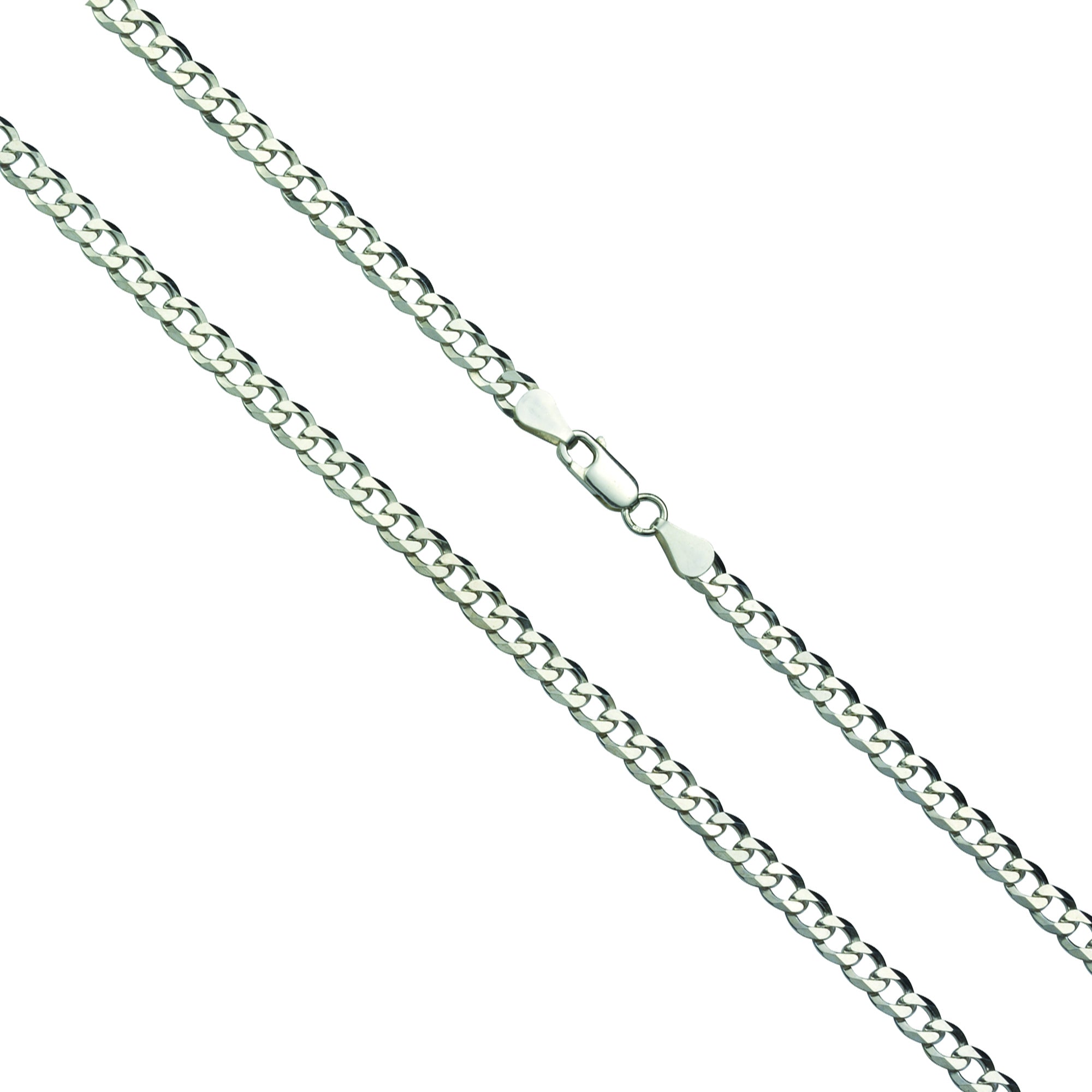 Kette 925-/ Sterling Silber rhod. Panzerkette