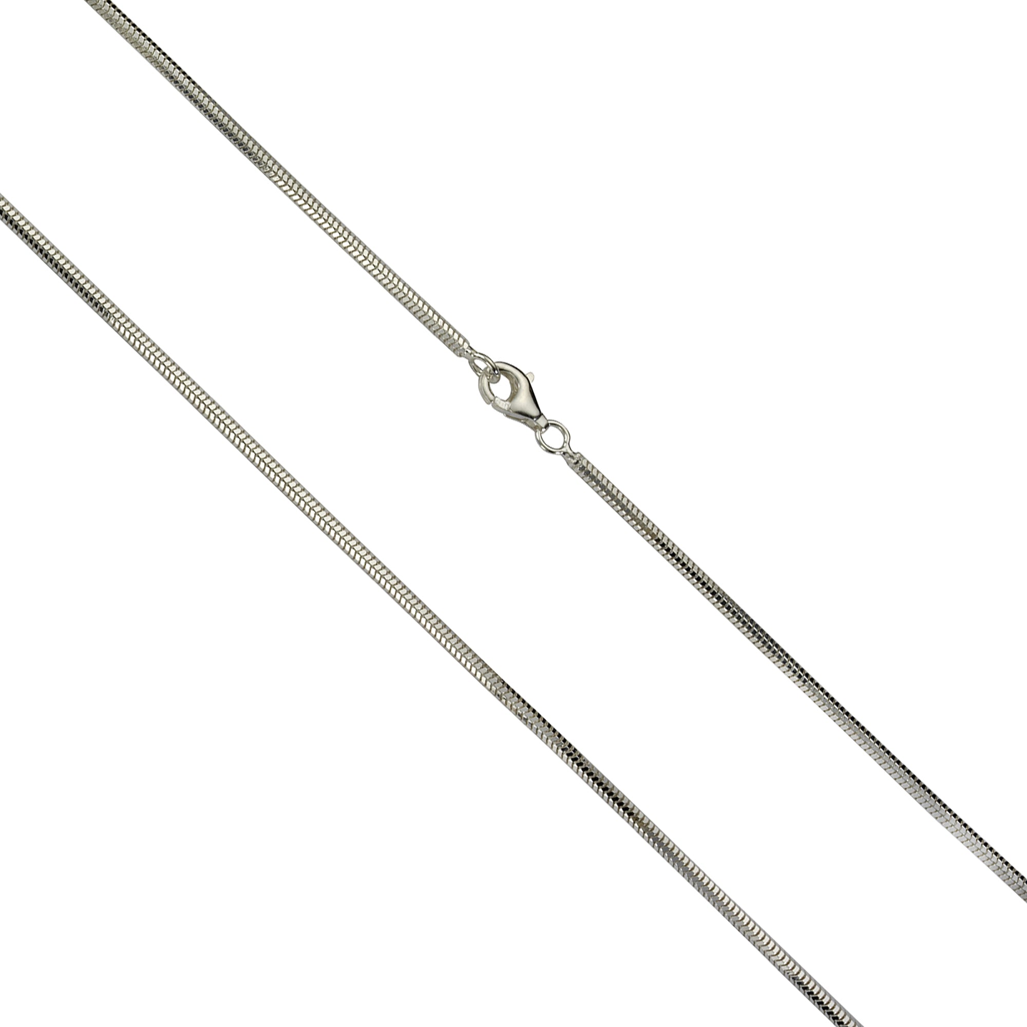 Collier 925/- Silber Schlangenkette diamantiert