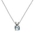 Halskette Silber 925 rhodiniert 42+3 cm mit Blautopas (beh.)