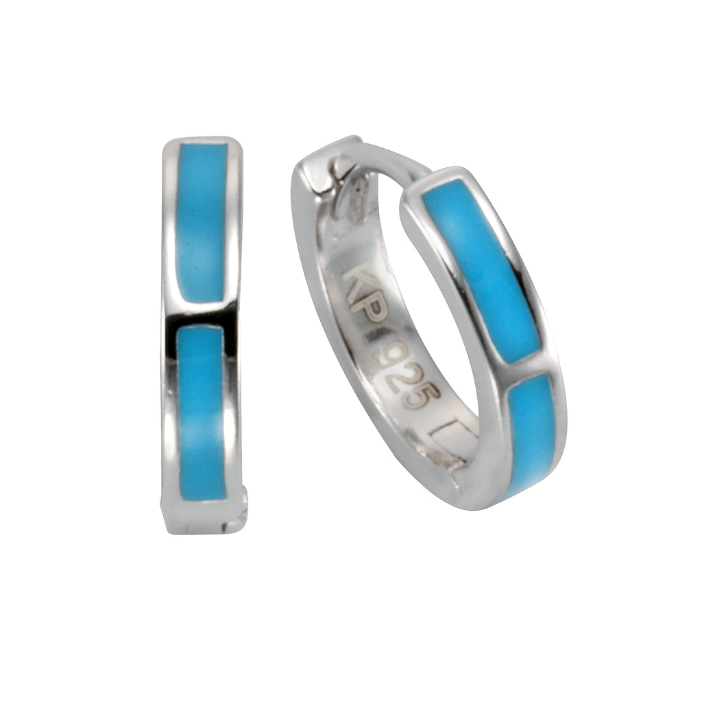 Klappcreolen 925/- Sterling Silber Lack