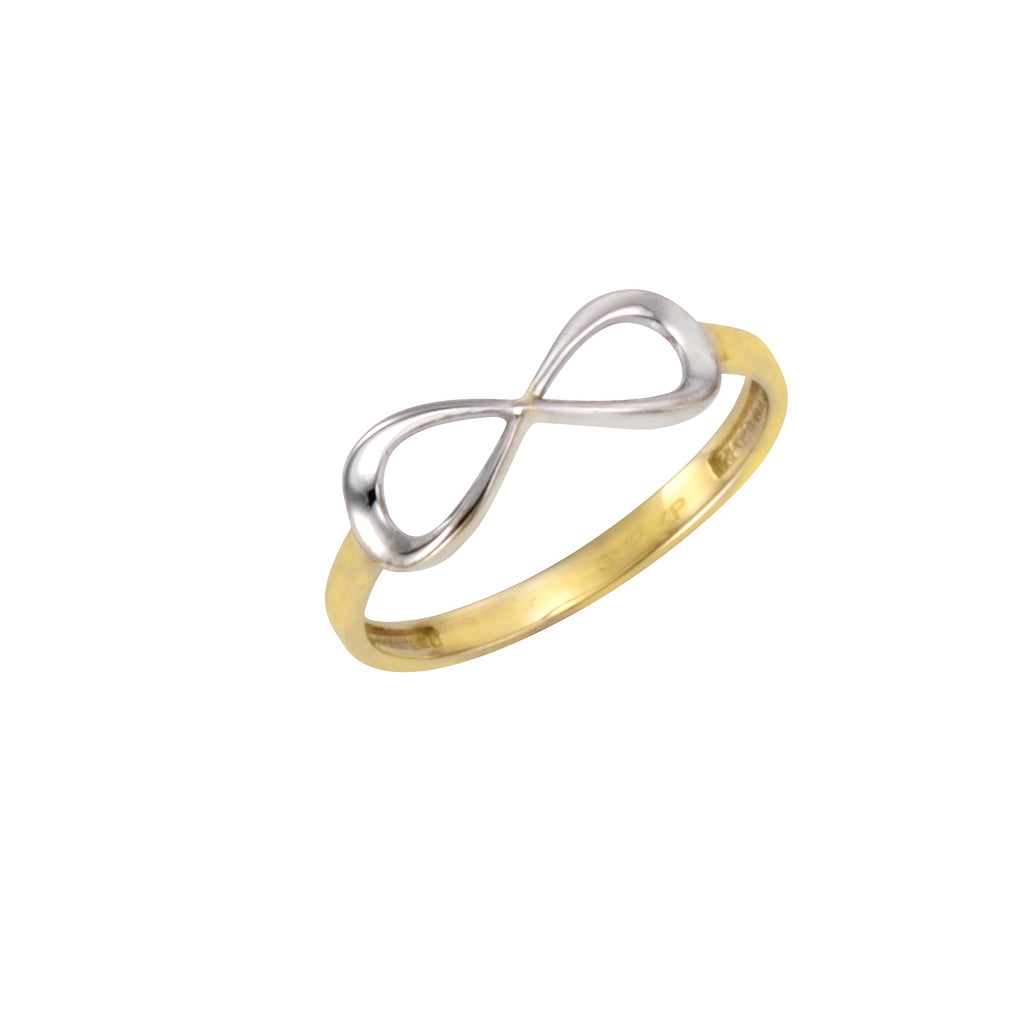 Ring Gold 375 zweifarbig mit Unendlichkeits-Motiv