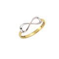 Ring Gold 375 zweifarbig mit Unendlichkeits-Motiv