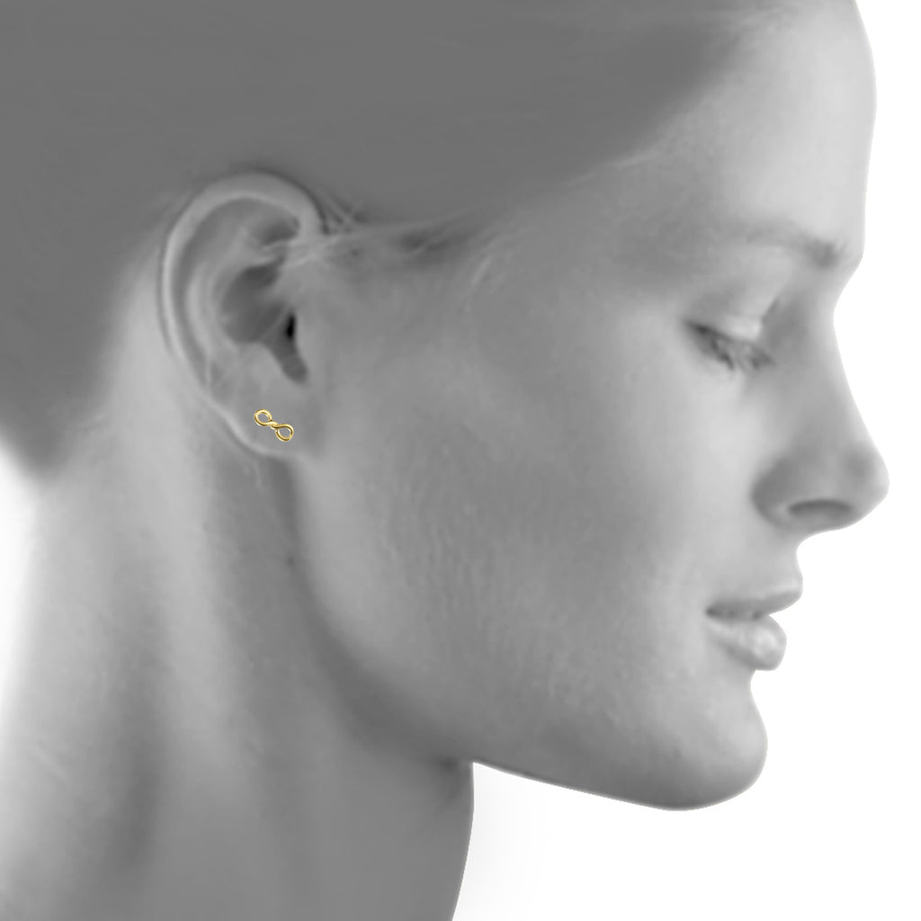 Ohrstecker 375 Gelbgold Infinity Zeichen