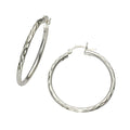 Creolen 925 Silber rhodiniert 24 mm