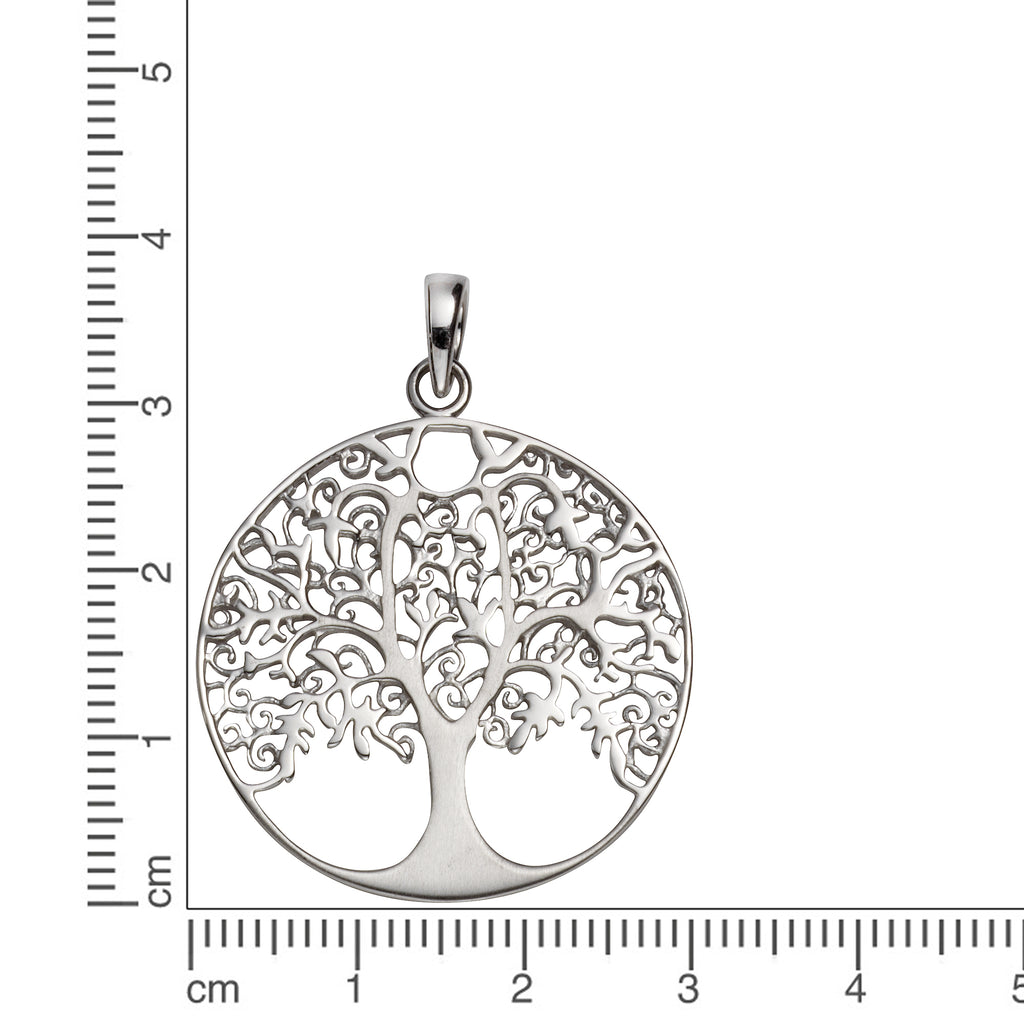 Anhänger 925 Sterling Silber rhodiniert Lebensbaum