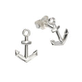 Ohrstecker 925 Silber rhodiniert Anker