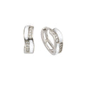 Klappcreolen 925 Sterling Silber Zirkonia