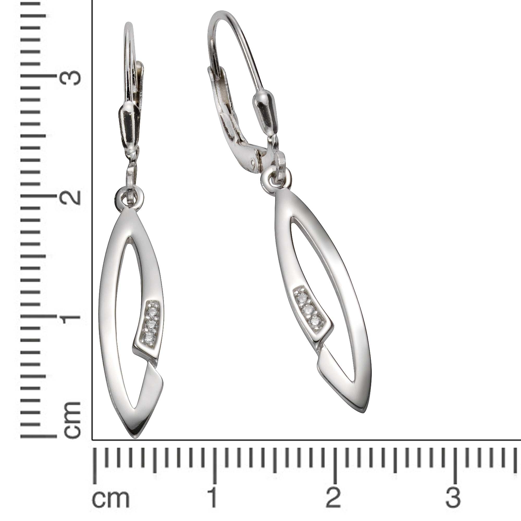 Ohrhänger 925 Silber Zirkonia