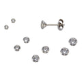 Ohrstecker 925 Silber Set 3 Paar 3,5 mm
