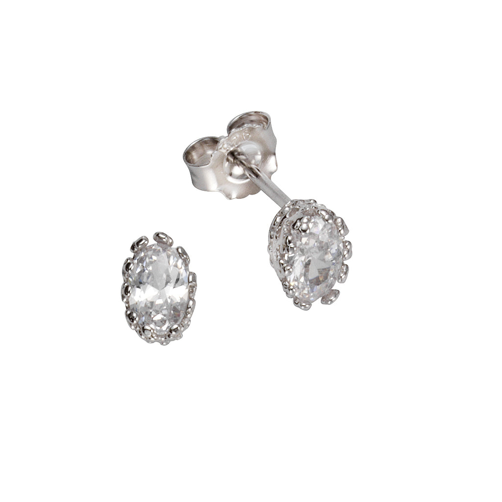Ohrstecker Silber 925 Zirkonia weiß