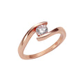 Ring 925 Silber rosé vergoldet Zirkonia