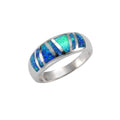 Ring 925 Sterling Silber synth. Opal
