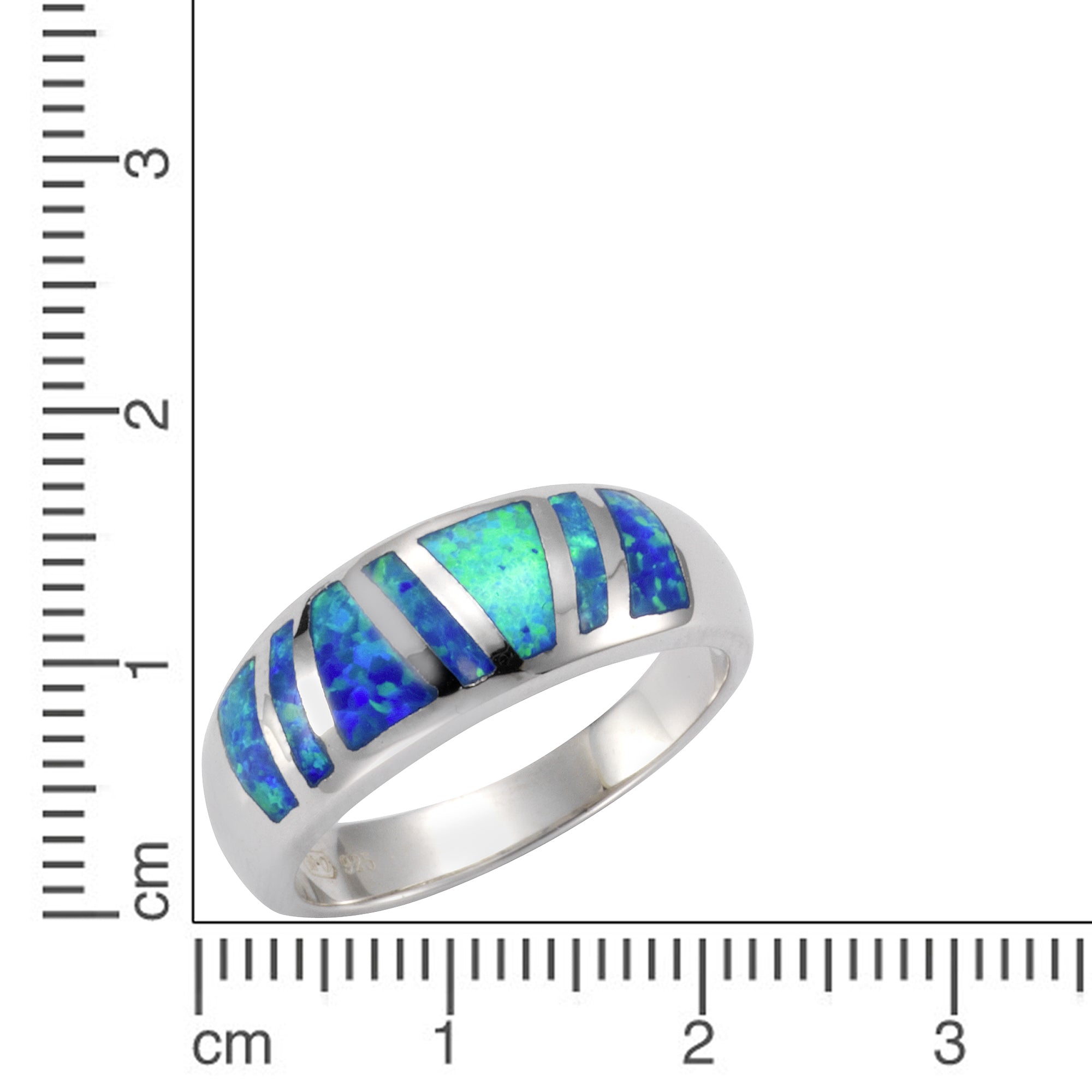 Ring 925/- Sterling Silber synth. Opal
