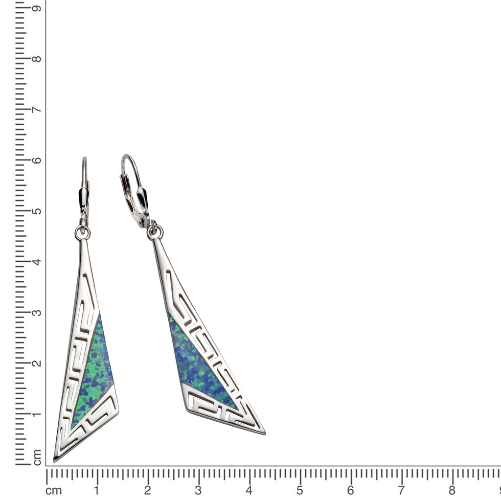 Ohrhänger 925/- Sterling Silber synth. Opal