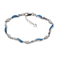 Armband 925 Sterling Silber synth. Opal Zirkonia