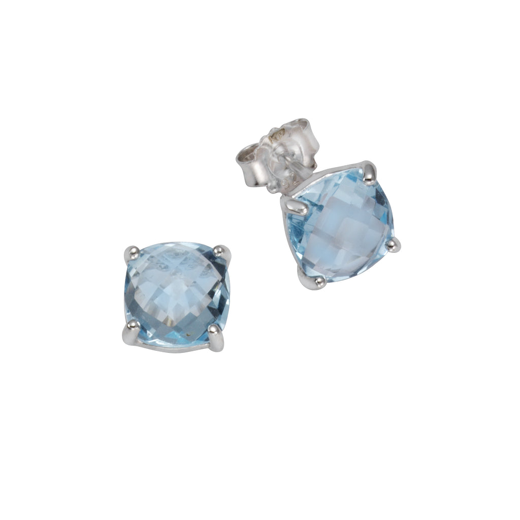 Ohrstecker 925/- Sterling Silber Blautopas