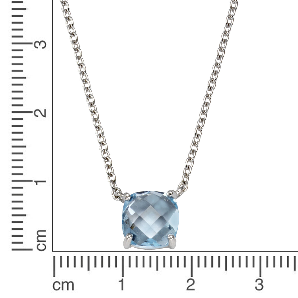 Collier 925/- Sterling Silber Blautopas (beh.)