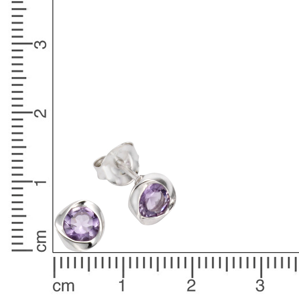 Ohrringe Silber 925 rhodiniert mit echtem Amethyst
