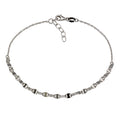 Fusskette 925 Silber rhodiniert glanz