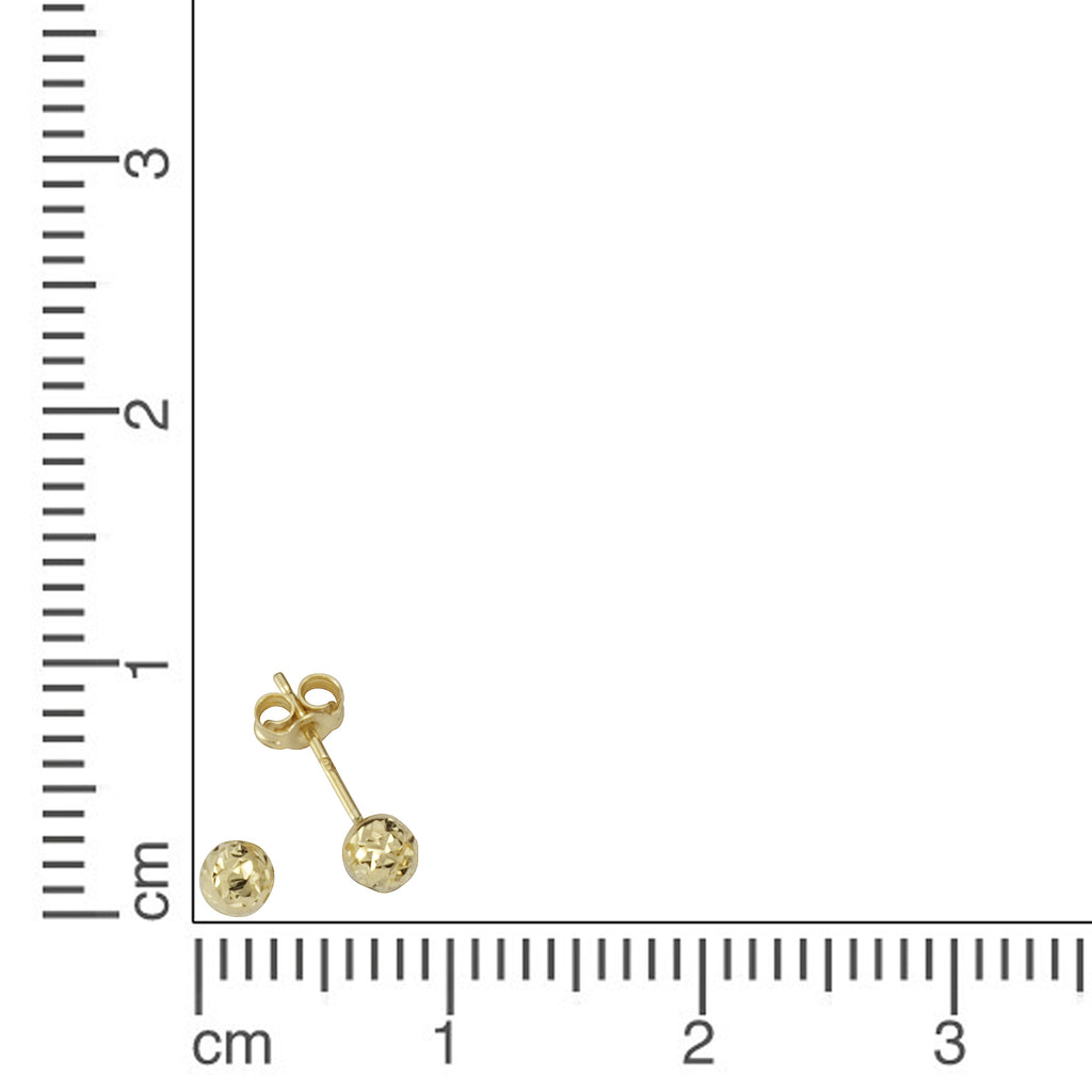 Ohrstecker 375 Gold 4mm Durchmesser