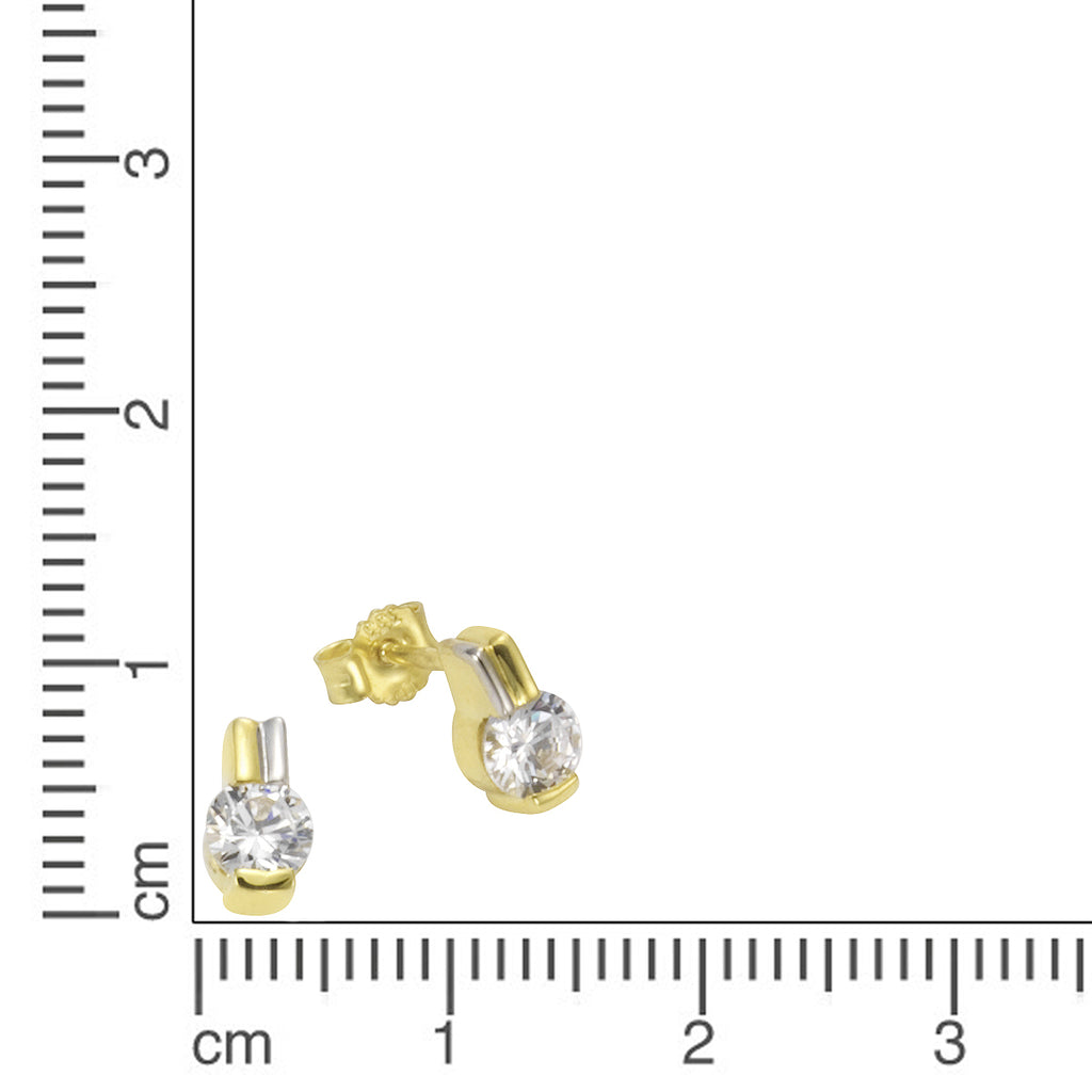 Ohrstecker 333/- Gelbgold Zirkonia