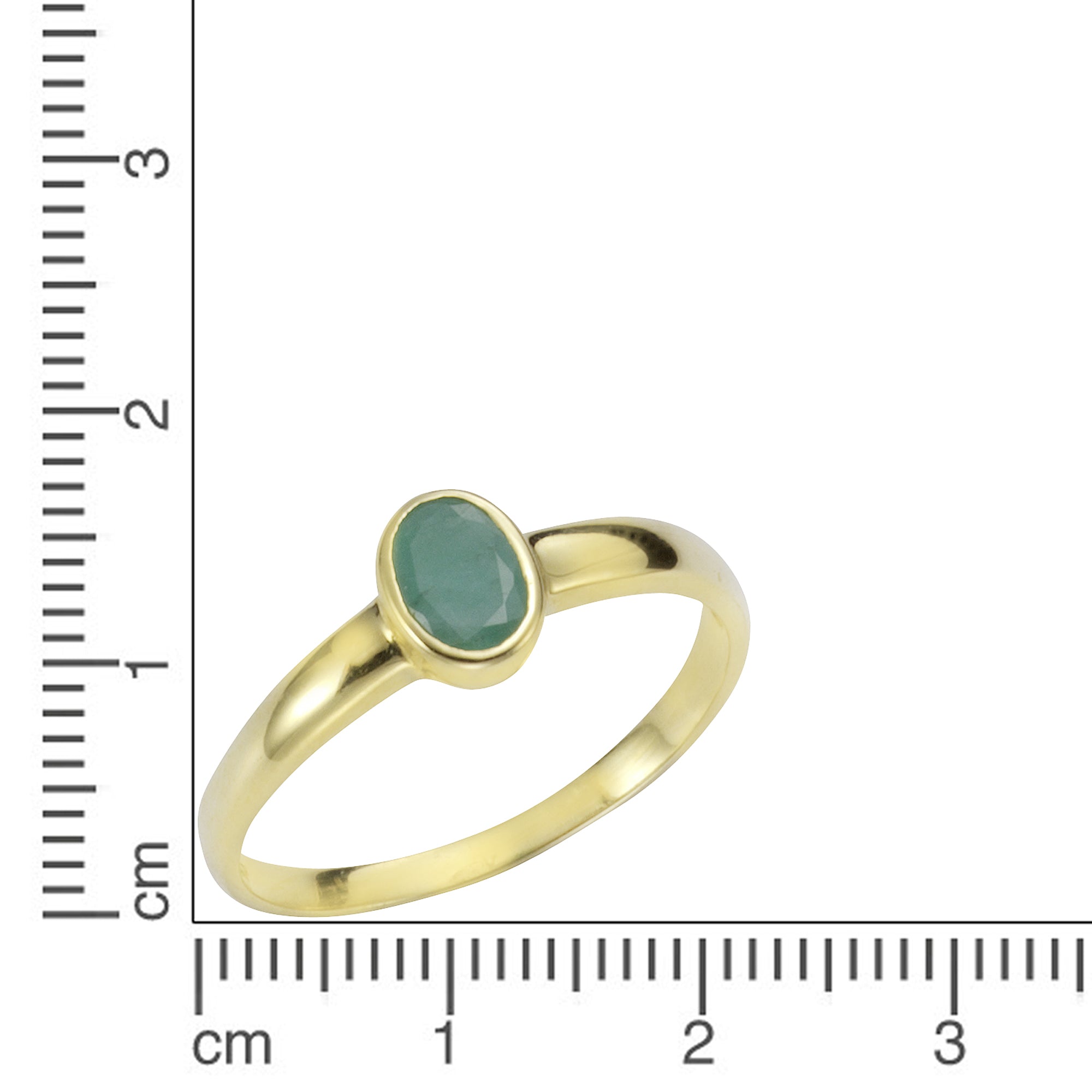 Ring 375/- Gelbgold mit Smaragd