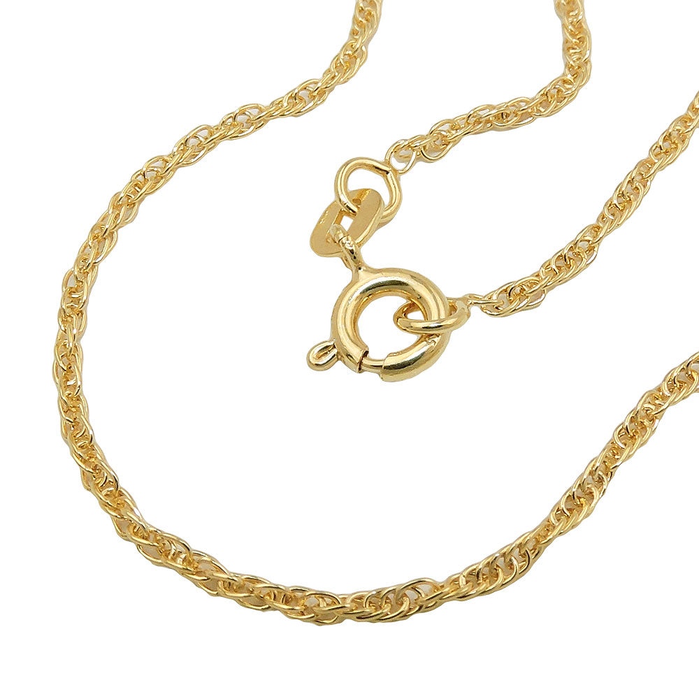 Kette Doppelanker gedreht Kordelkette 9Kt GOLD 38cm