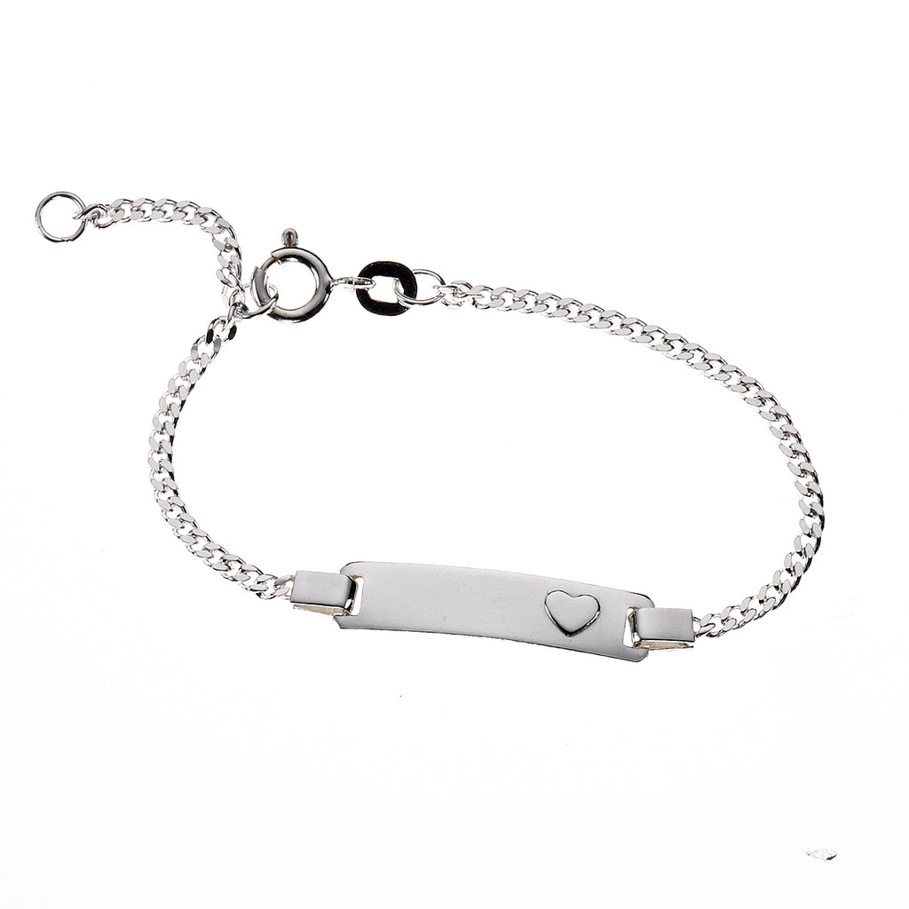 Armband 925 Silber rhodiniert mit Herz Motiv