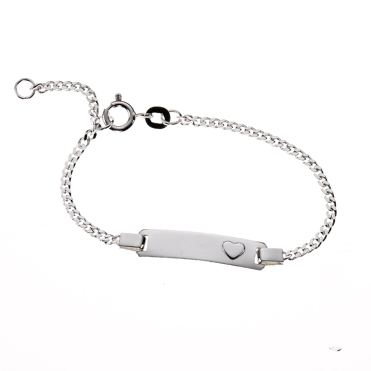 Armband 925 Silber rhodiniert mit Herz Motiv