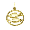 Anhänger 333/- Gelbgold Sternzeichen Fische