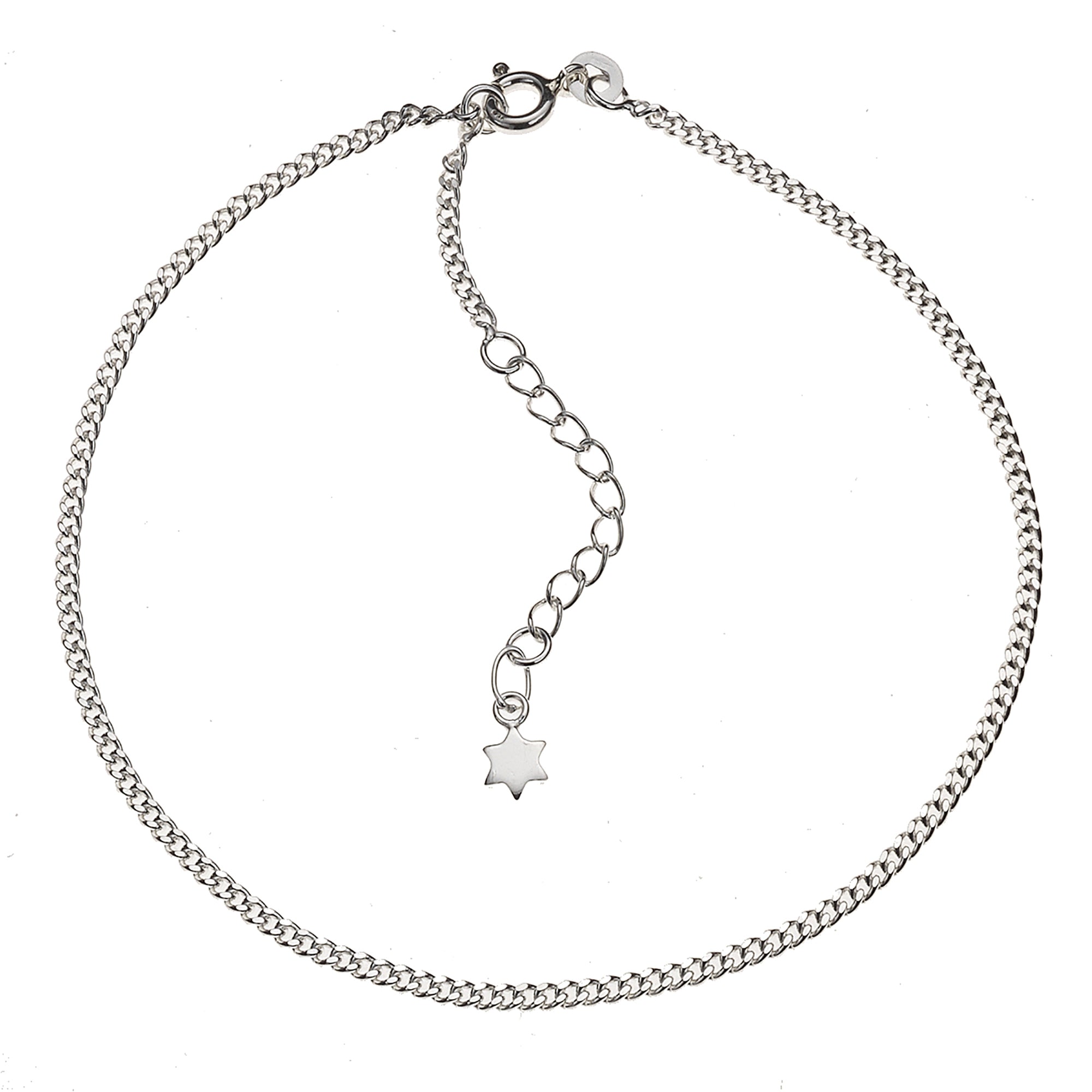 Fusskette 925 Silber Stern Motiv