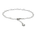 Fusskette Silber 925 mit Herz-Motiv 23-26cm