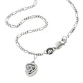 Fußkette 925 Silber mit Herz-Anhänger und Zirkonia weiß 25 cm lang
