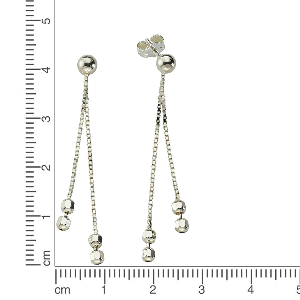 Ohrringe Silber 925 rhodiniert 43mm lang