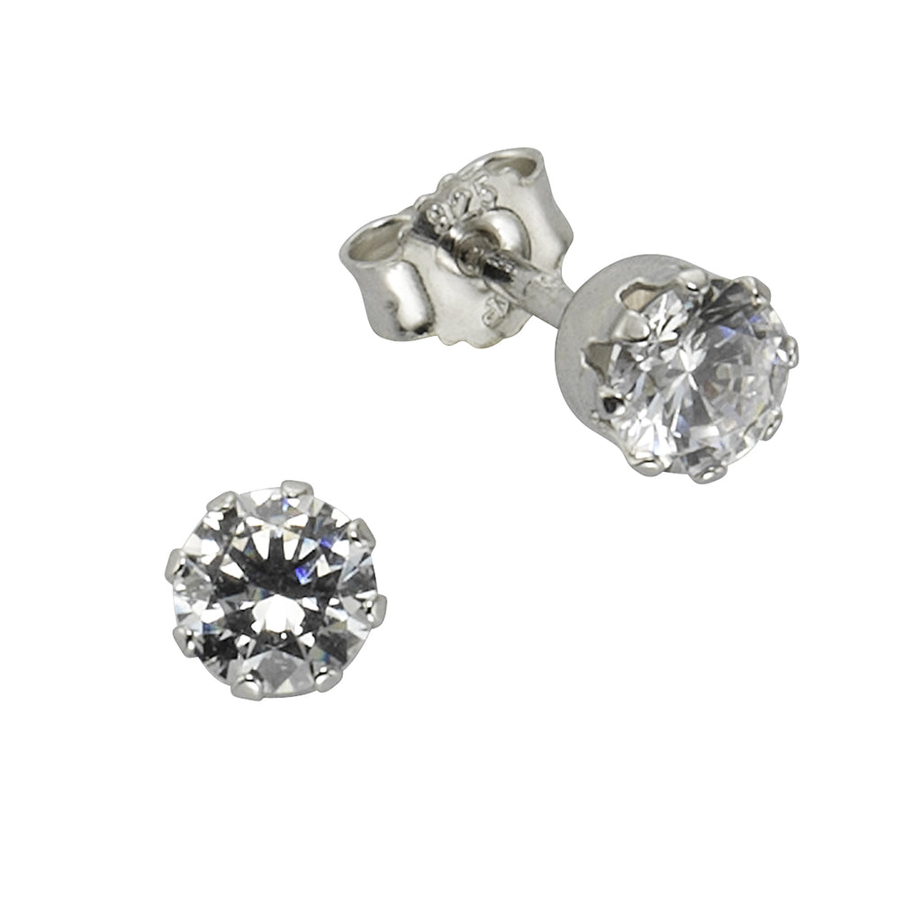 Ohrstecker Silber 925 Zirkonia weiß