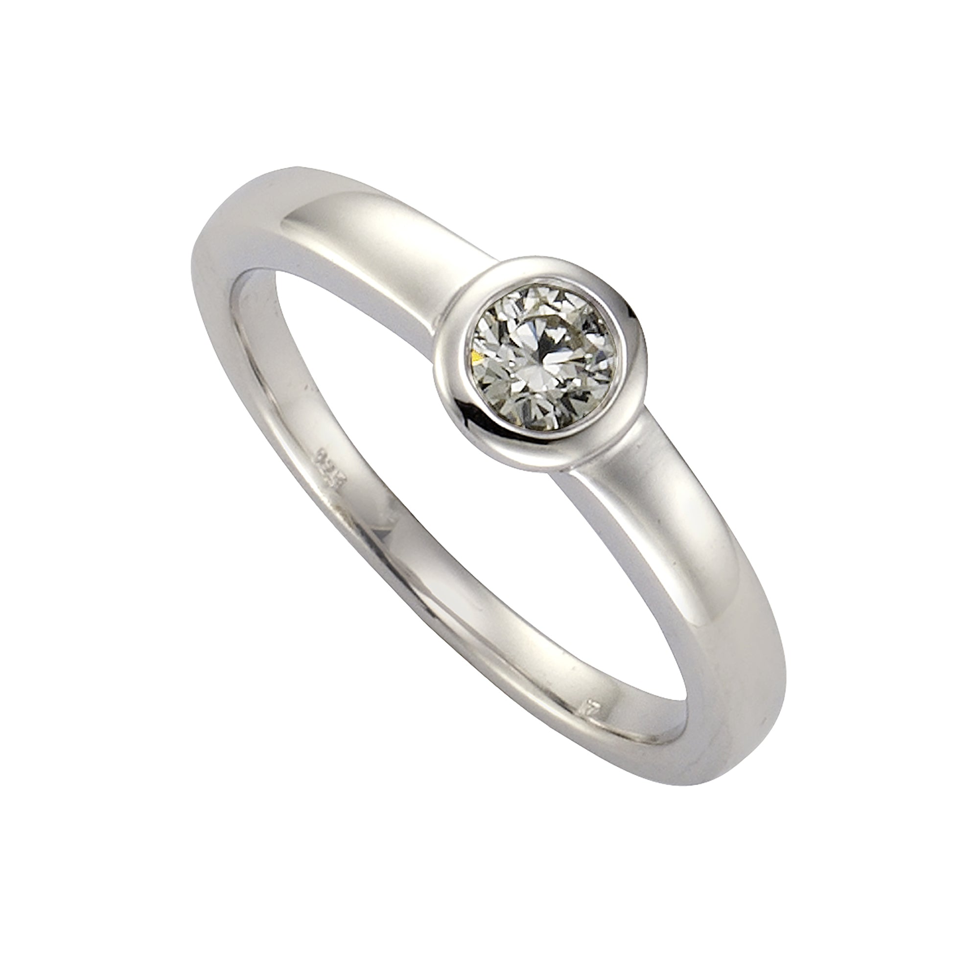 Ring Silber 925 rhodiniert mit Zirkonia weiß