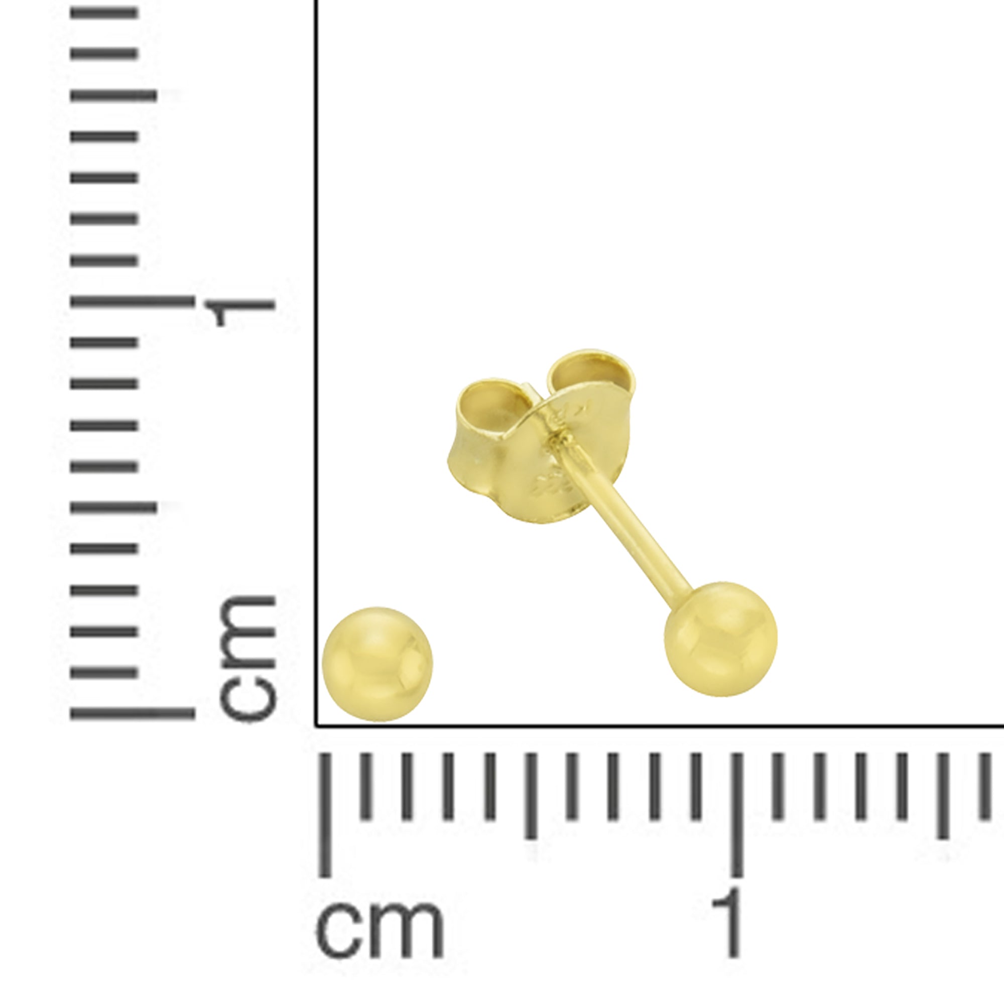Ohrstecker 333 Gold rund 3mm