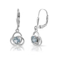 Ohrhänger 925 Sterling Silber rhodiniert Blautopas