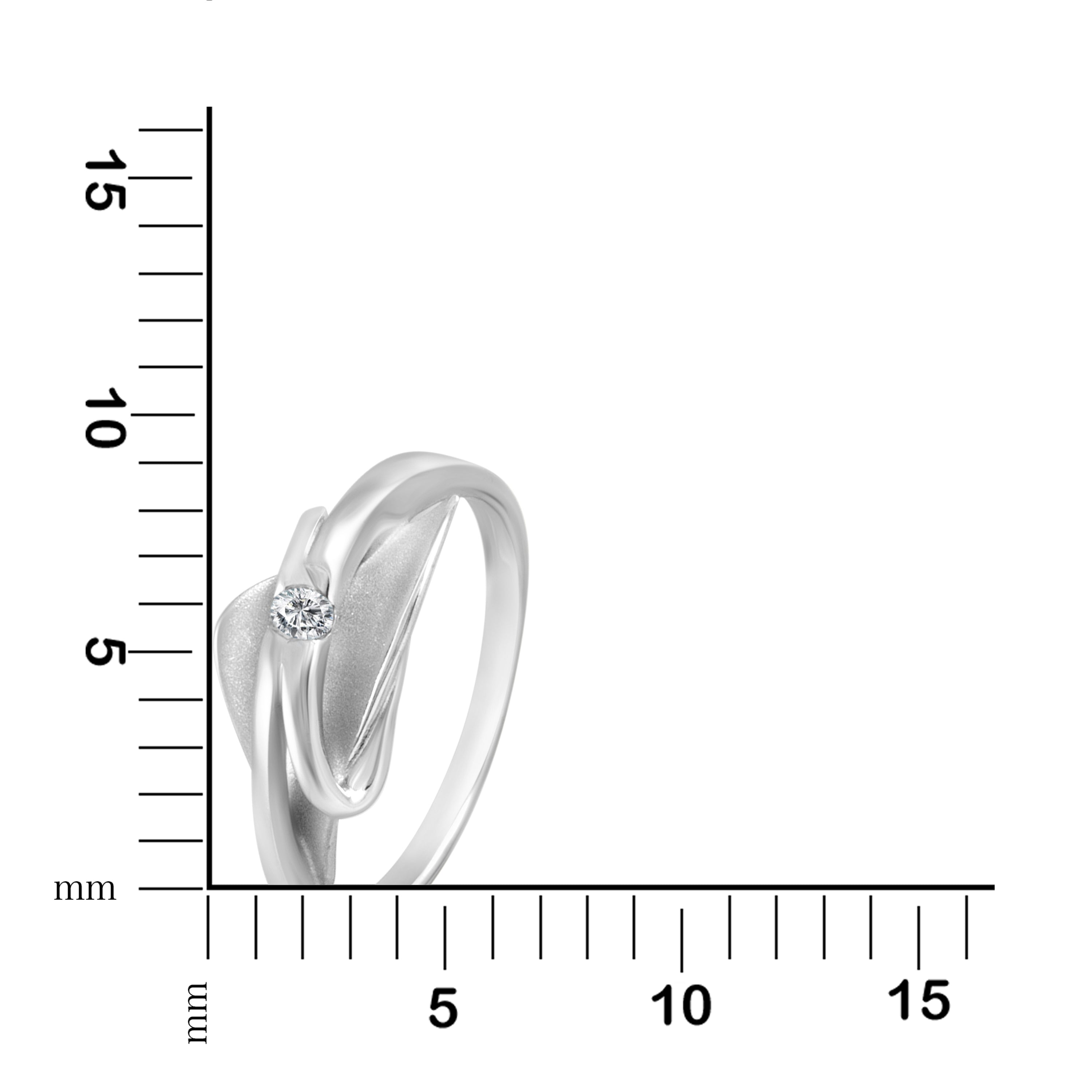 Ring Silber 925 rhodiniert Zirkonia