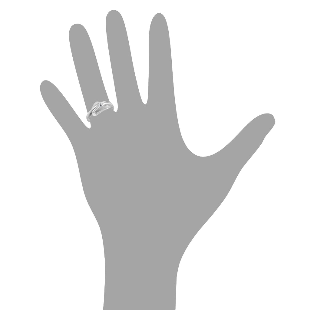 Ring Silber 925 rhodiniert Zirkonia