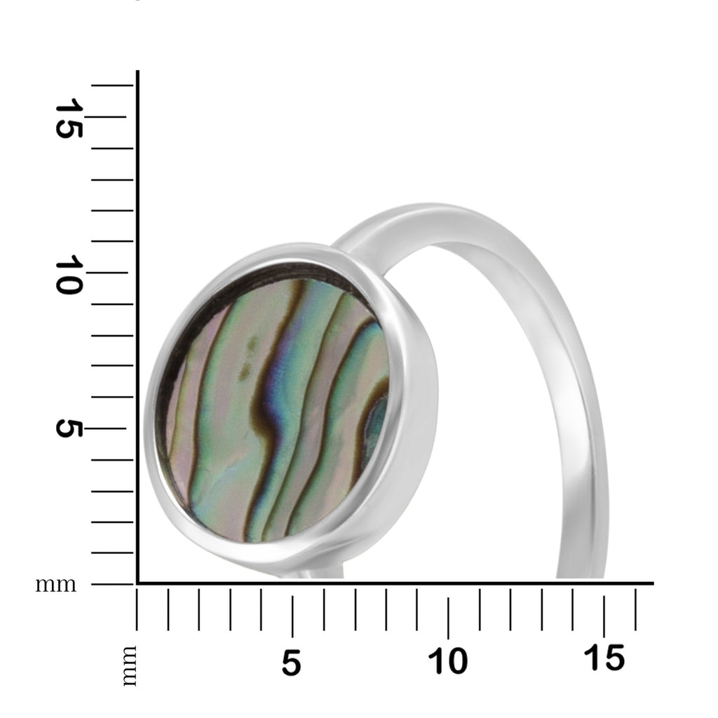 Ring 925 Silber rhodiniert Abalone
