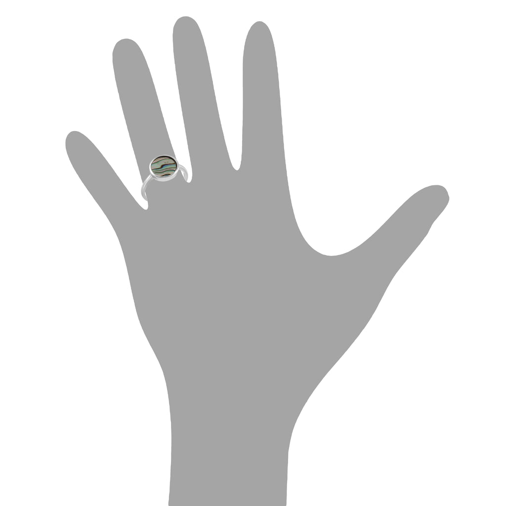 Ring 925 Silber rhodiniert Abalone