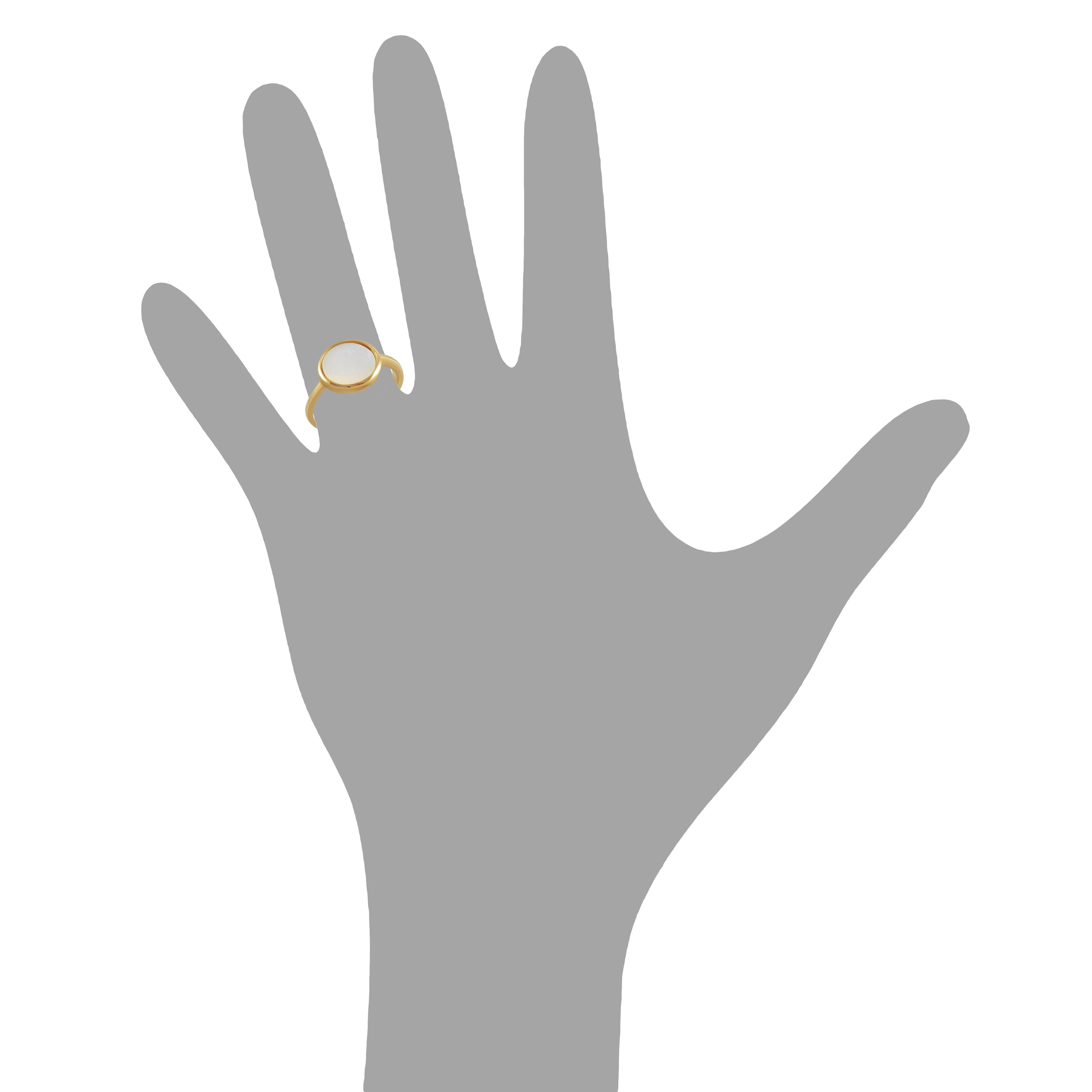 Ring 925 Silber vergoldet Perlmutt