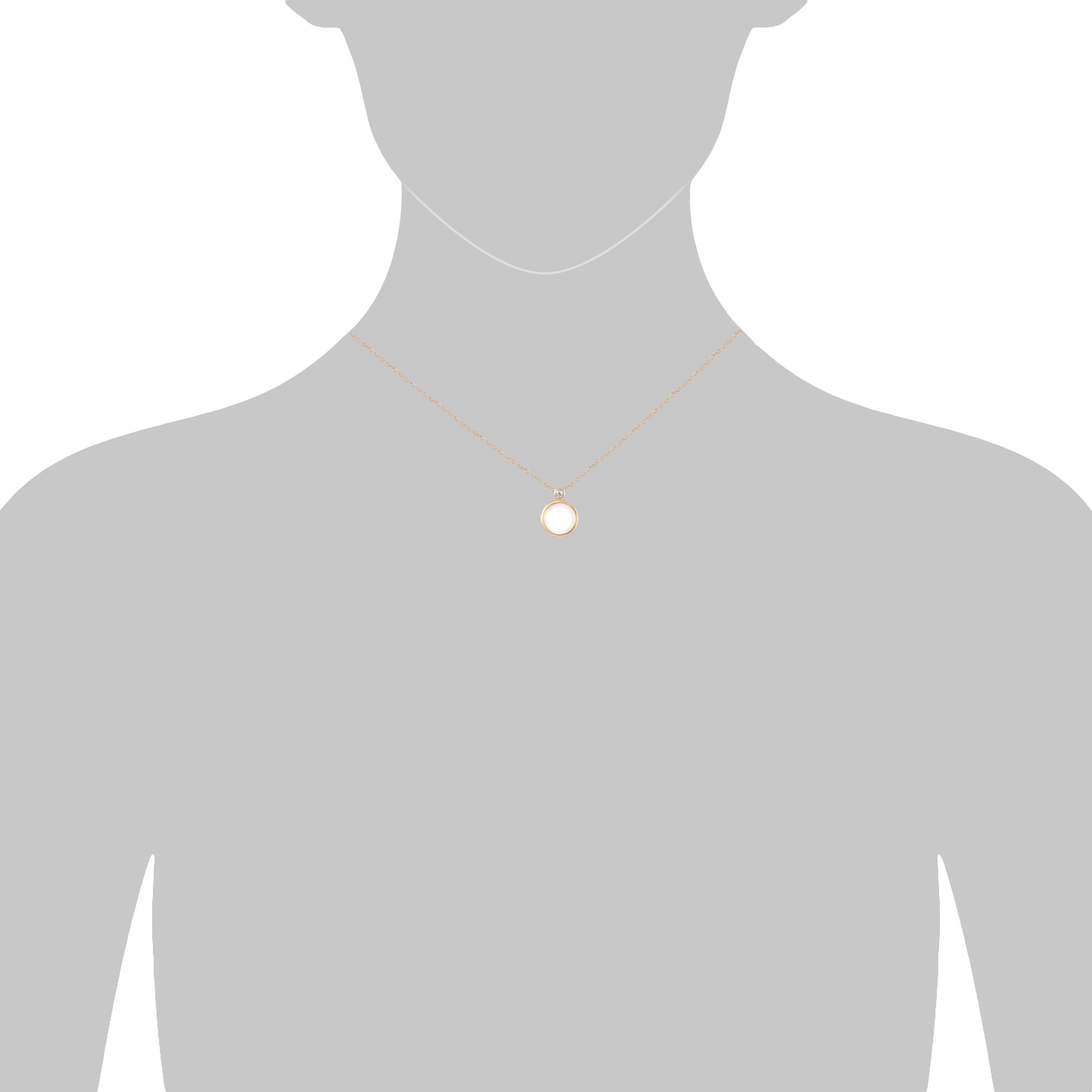 Collier 925 Silber vergoldet Perlmutt Zirkonia