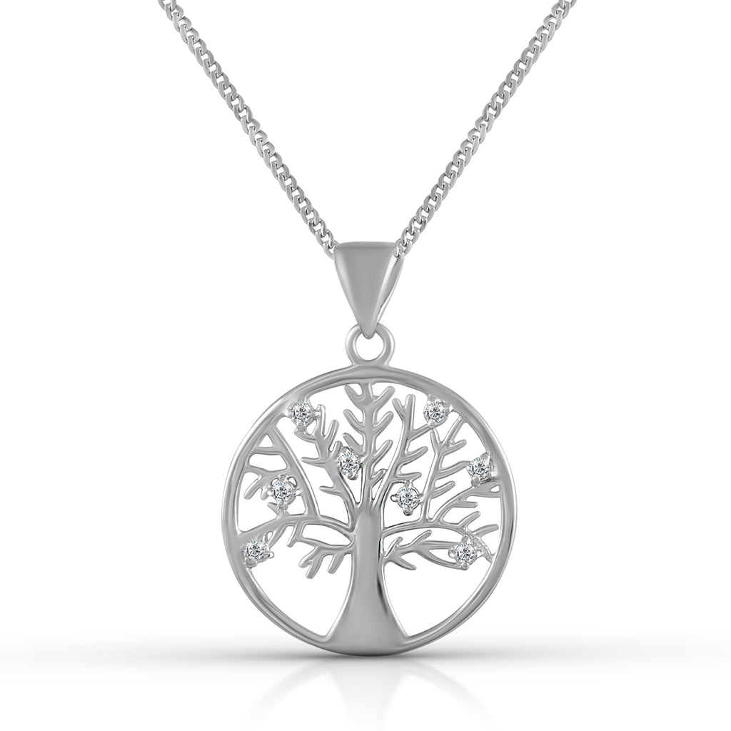 Anhänger mit Kette 925 Sterling Silber Lebensbaum