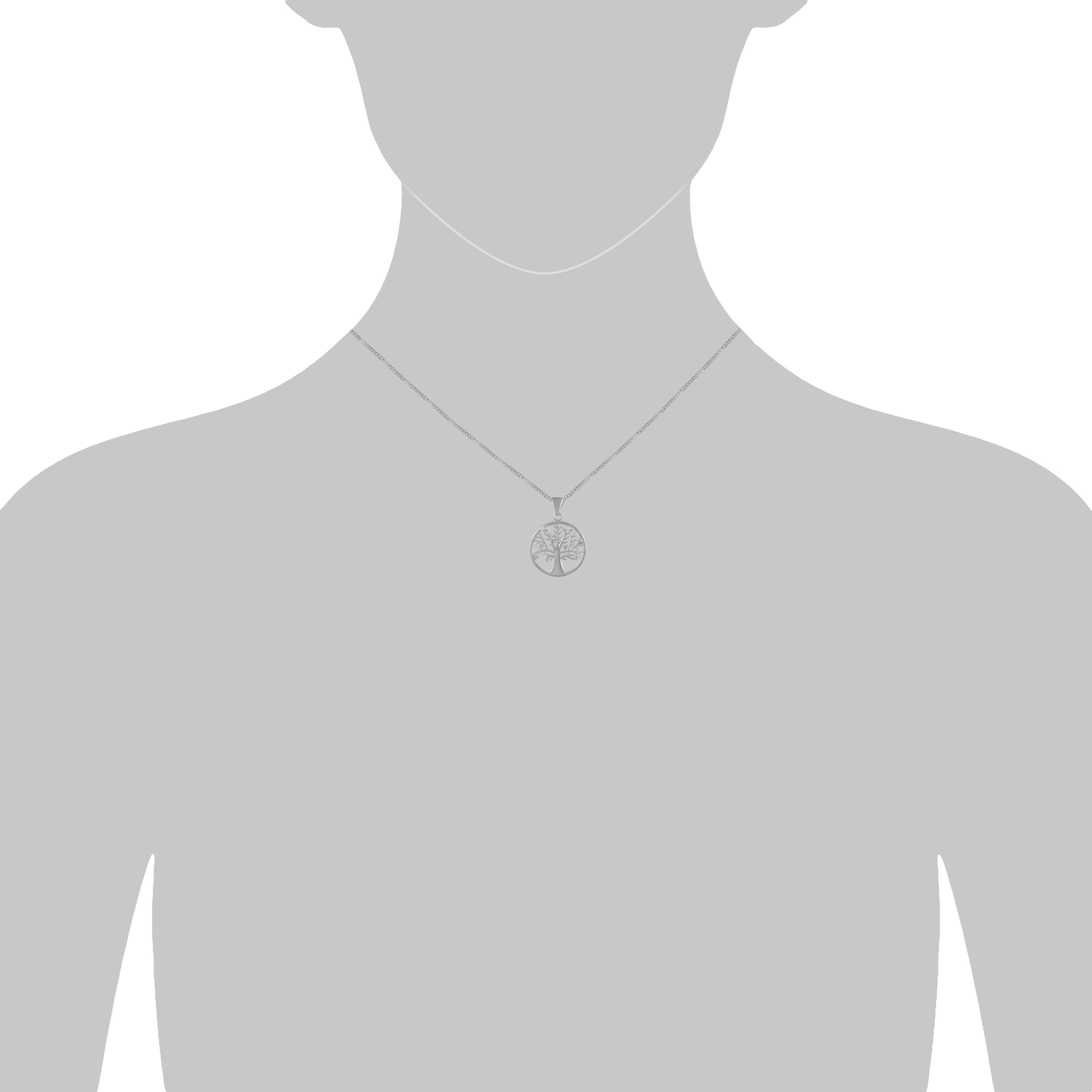 Anhänger mit Kette 925 Sterling Silber Lebensbaum